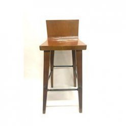 Ash Mahogany Wood Bar Stool