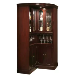 That's a Corner Curio Bar Cabinet. It's a great piece for saving space while still having a dedicated area for drinks.