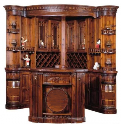 Wood Corner Bar Cabinet
