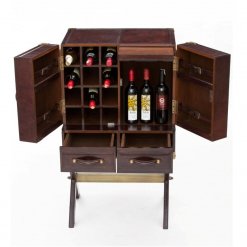 LEATHER BAR CABINET