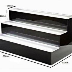 3 Step Lighted Liquor Bottle Display Shelf Counter-top Bar Organiser