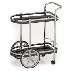 Luxe Drinks Bar Cart Chrome