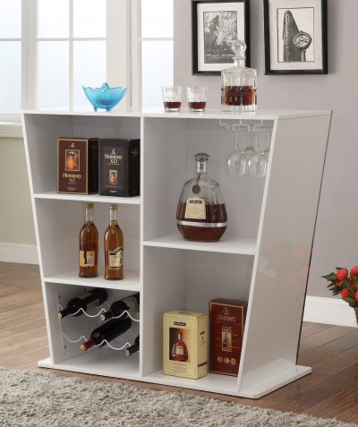 White Sapphire Bar Counter storage