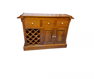 Solid Wood Canopy Bar Cabinet