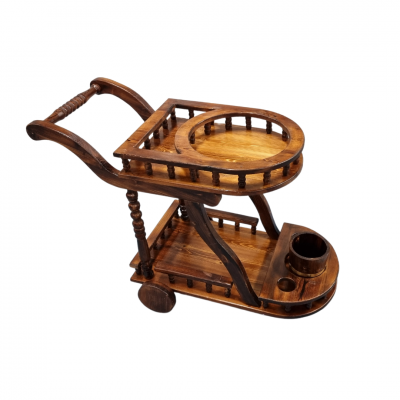 Wooden Bar Drinks Trolley
