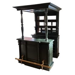 Olive Green Canopy Bar Cabinet