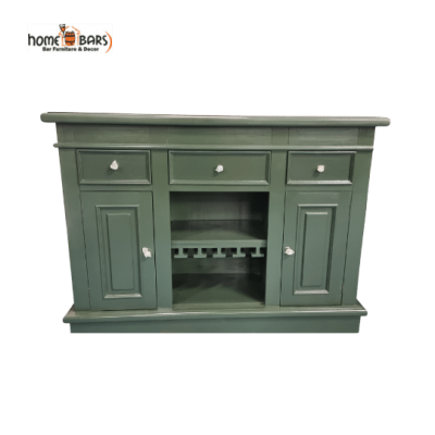 Olive Canopy Bar Cabinet