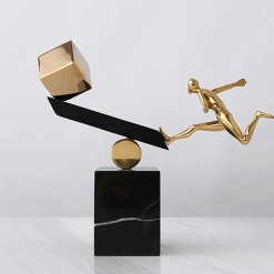 Golden Running Man Home Decor