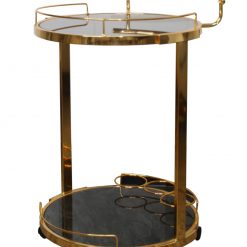 Barcart Glass-Marble Gold