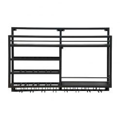 Indica Black Liquor Wine Rack Wall Mounted Shelf