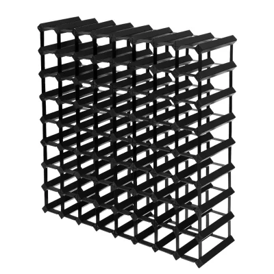 72 bottle black wine rack