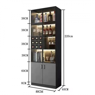 Bondi Double Door Liquor Wine Display Cabinet (1)