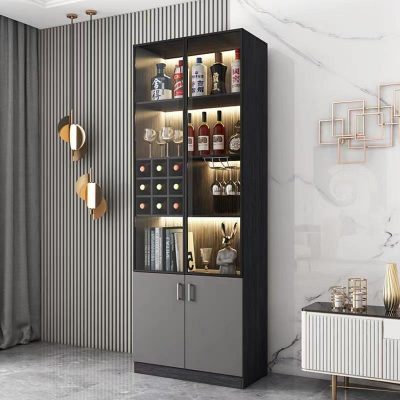 HB Wine Cabinet Black Home Bars Wine Cabinet