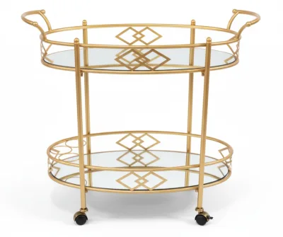 Trellis Drinks Trolley with Bottle Holder