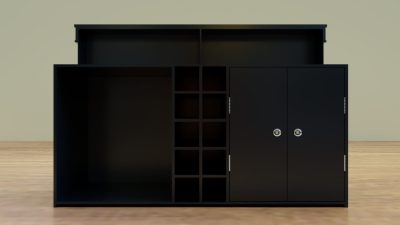 Home Bars Bone Inlay Black Counter back