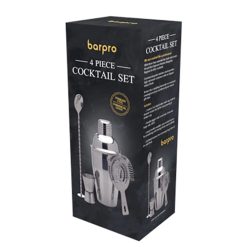 4pc Bapro Stainless Steel Cocktail Set