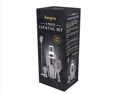 4pc Bapro Stainless Steel Cocktail Set