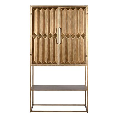 Gold Metal Bar Cabinet