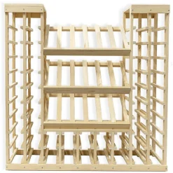 68 bottle wine rack display Pine