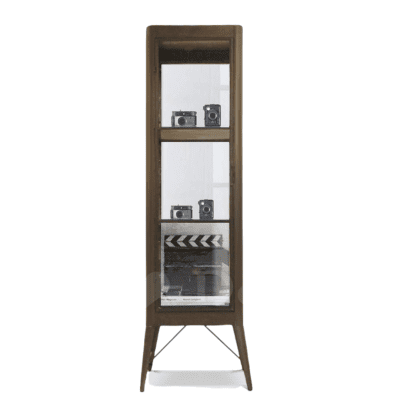 Retro Glass Wine Cabinet Multi-Layer Display Cabinet Metal Sideboard Cabinet Single Door Home Curio Cabinet furniture