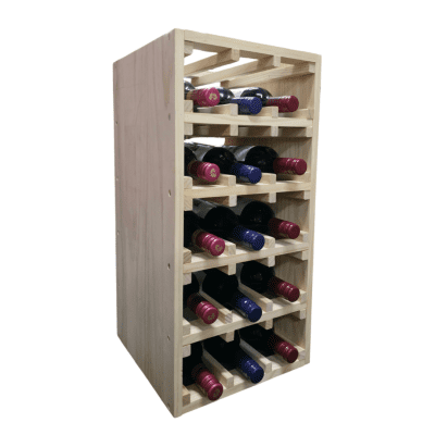 15 Bottles Wood Wine Rack