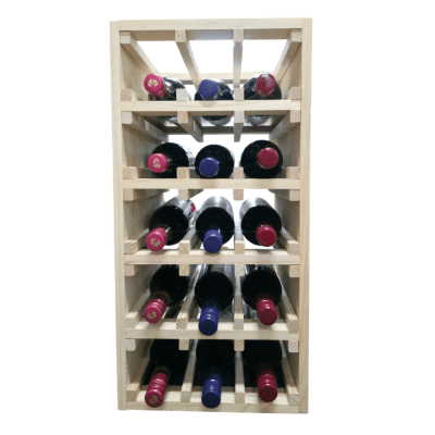 15 Bottles Wood Wine Rack