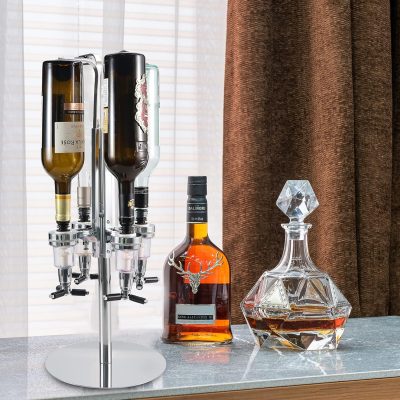 revolving liquor dispenser 4 bottle