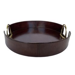 LEATHER TRAY WITH STIRRUPS