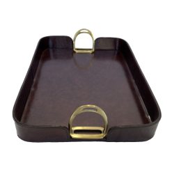 LEATHER TRAY WITH STIRRUPS