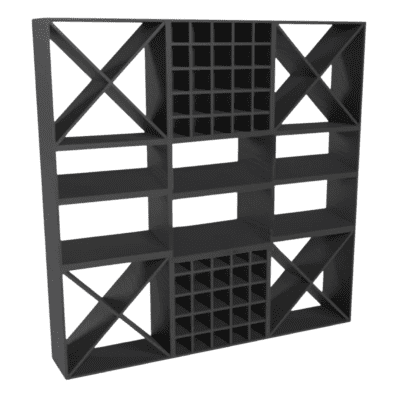 262-Bottle Black Modular Wine Rack Cellar Set