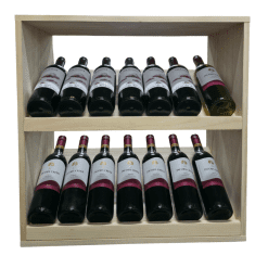 Double Diagonal Wine Rack 14 Bottle Wine Rack
