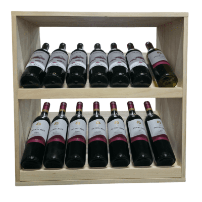 Double Diagonal Wine Rack 14 Bottle Wine Rack