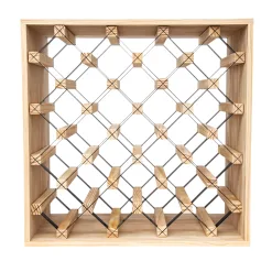 Store up to 25 wine bottles in a stylish diamond shape. Easy to build, strong pine wood, and perfect for any room in your home or bar.