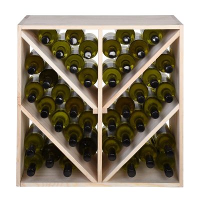 The clever diagonal design allows you to store up to 38 wine bottles securely and attractively, while also making it easy to access and display your favorite vintages. Whether you're a casual wine lover or a dedicated collector, this wine rack offers the perfect blend of functionality, aesthetics, and space-saving design.